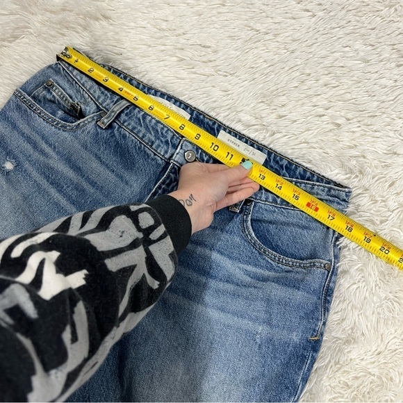 Anthropologie Pilcro and the Letterpress fringe hem cropped denim jeans size 31 - Picture 8 of 14